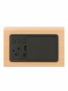 VST 864-1 Красные часы настольные (СВЕТЛО-коричневые)(без блока)